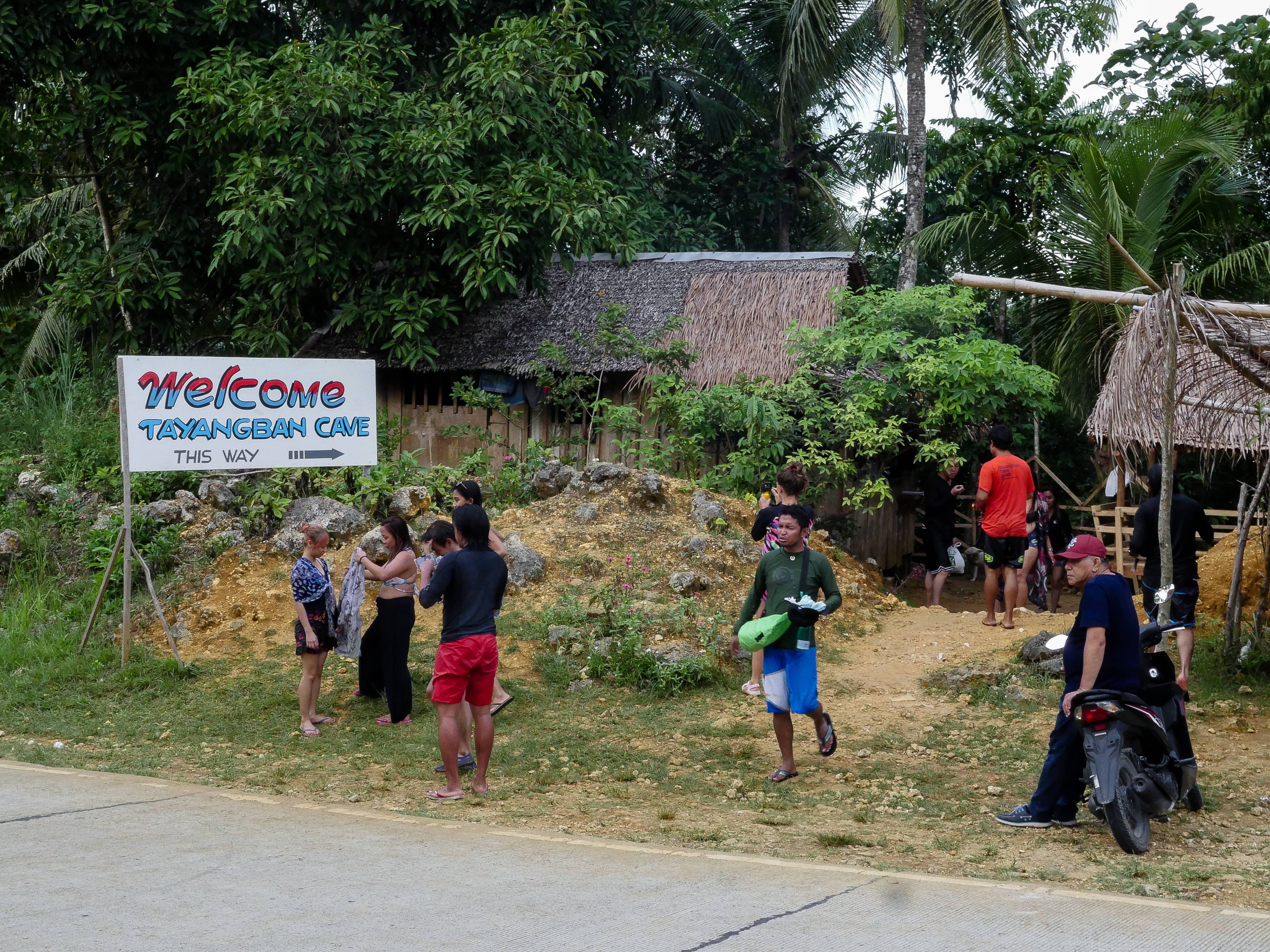 tayangban cave entrance at siargao island